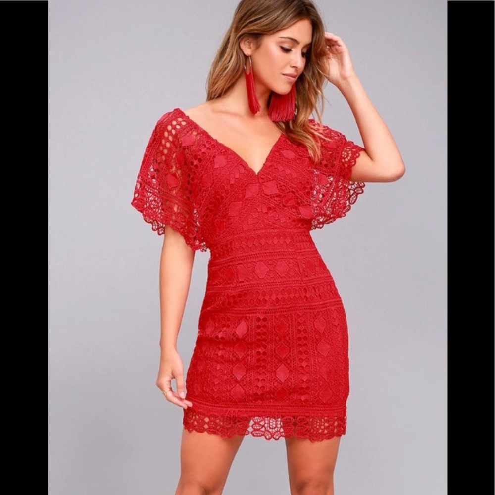LuLu’s Red Lace Dress